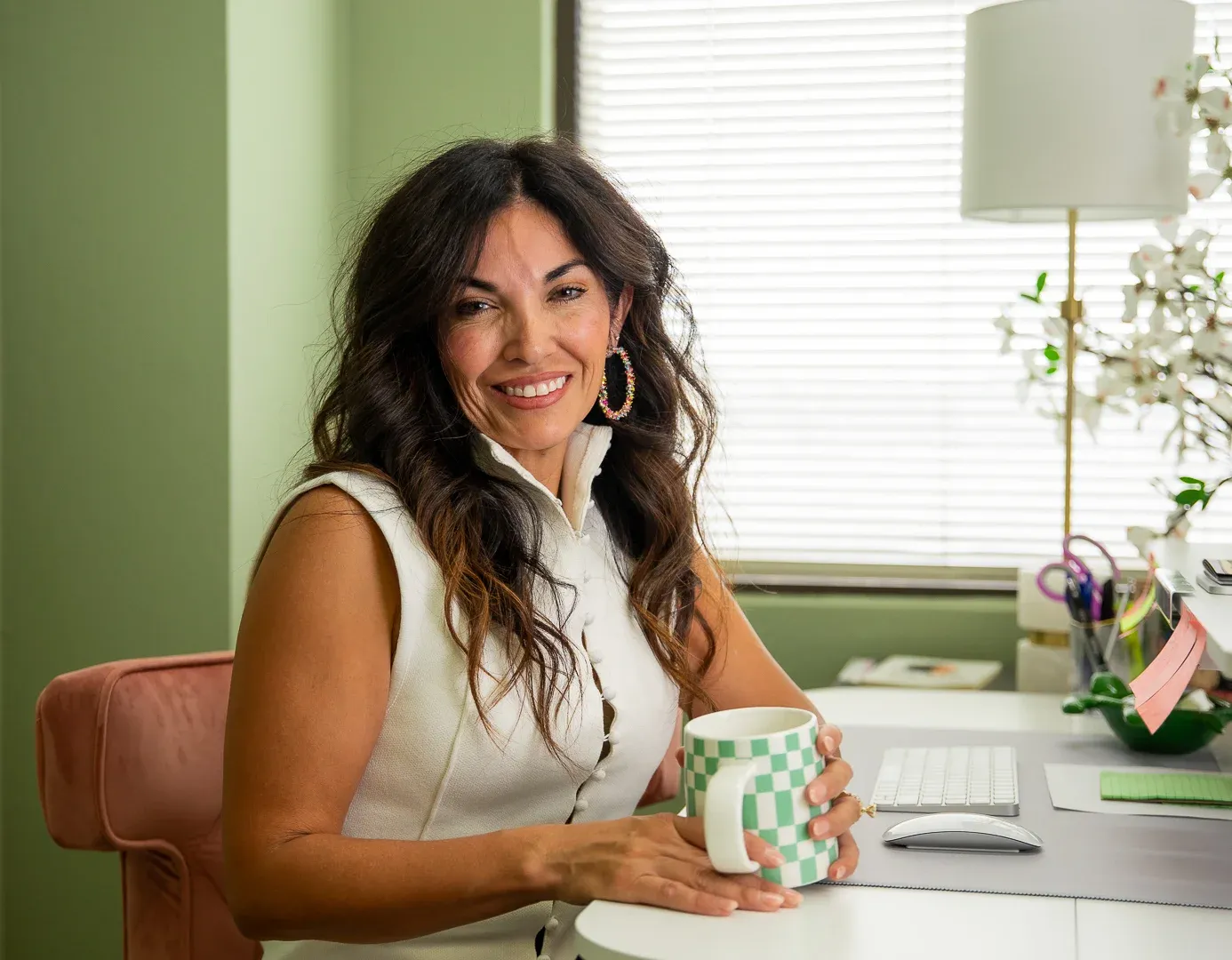 Jen at desk